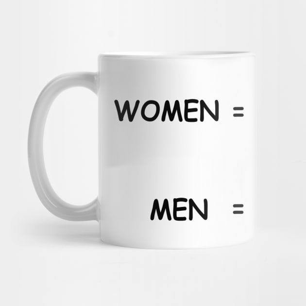 Women and Men differences funny by Manual Mente Gifts (MMG)